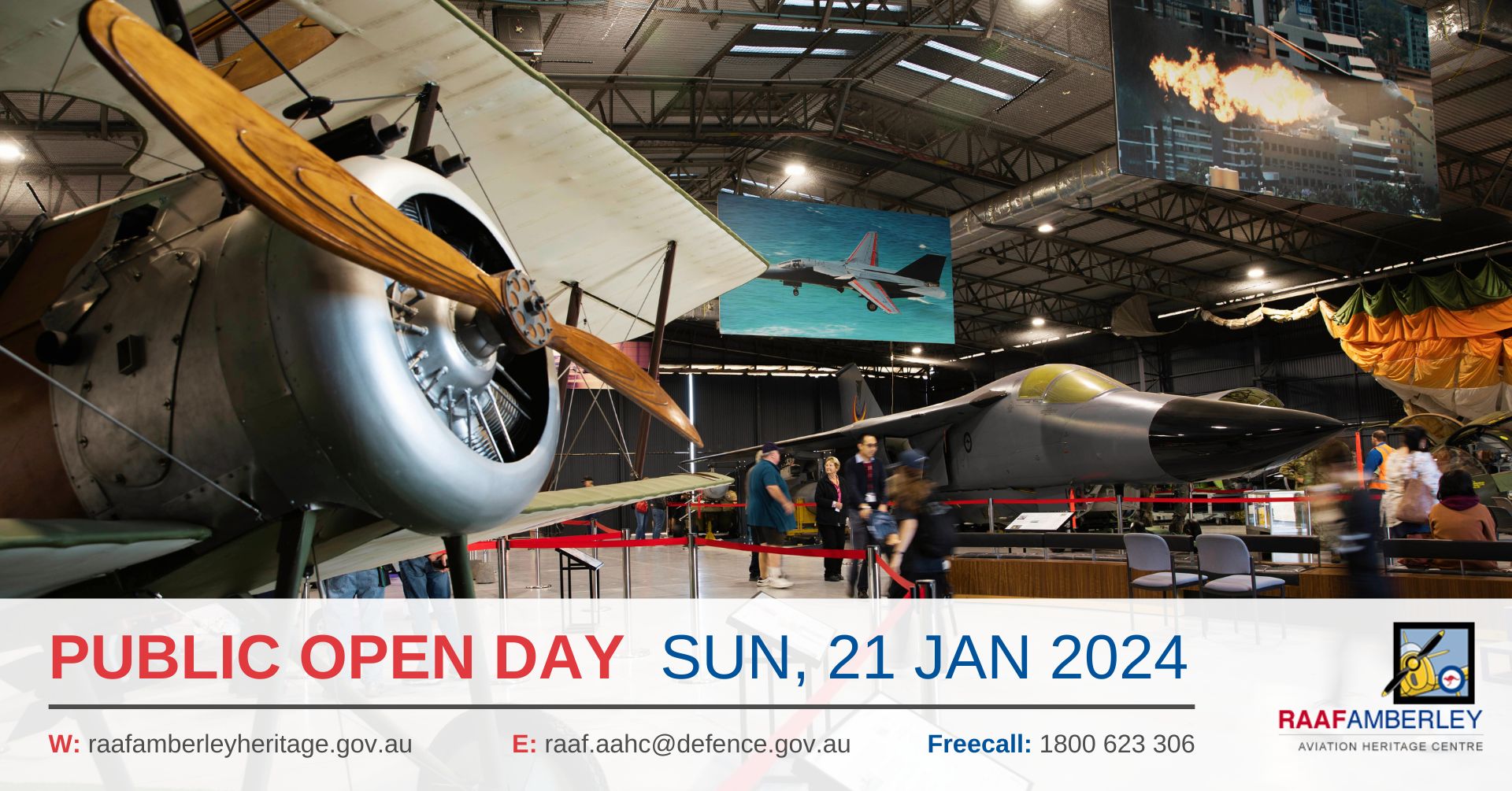 RAAF AAHC - Monthly Sunday Public Open Day - 21 Jan 24